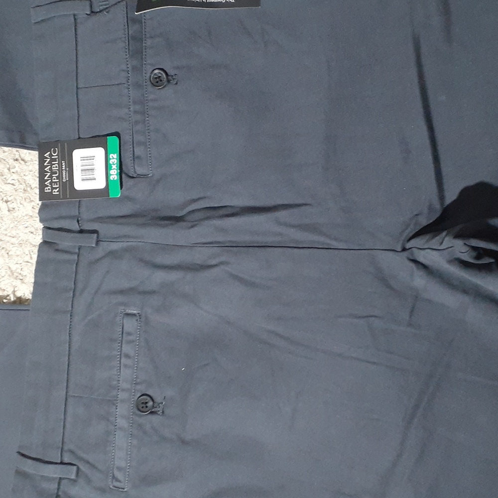 NWOT Banana Republic Flat Front Straight Fit Chinos - Gray - Picture 6 of 6